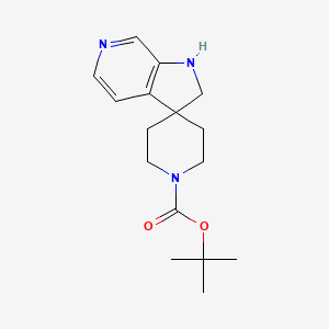 molecular formula C16H23N3O2 B2464280 Tert-butyl 1',2'-dihydrospiro[piperidine-4,3'-pyrrolo[2,3-C]pyridine]-1-carboxylate CAS No. 857730-11-1