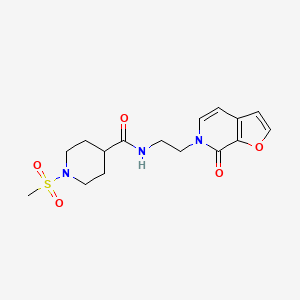 1-(methylsulfonyl)-N-(2-(7-oxofuro[2,3-c]pyridin-6(7H)-yl)ethyl)piperidine-4-carboxamide
