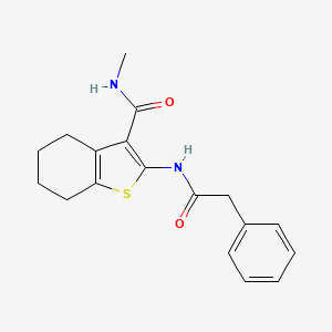 molecular formula C18H20N2O2S B2464294 N-methyl-2-(2-phenylacetamido)-4,5,6,7-tetrahydrobenzo[b]thiophene-3-carboxamide CAS No. 892983-35-6
