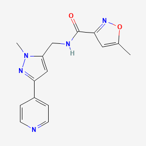 5-methyl-N-{[1-methyl-3-(pyridin-4-yl)-1H-pyrazol-5-yl]methyl}-1,2-oxazole-3-carboxamide