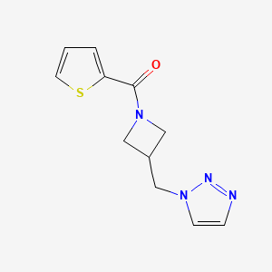 Thiophen-2-yl-[3-(triazol-1-ylmethyl)azetidin-1-yl]methanone