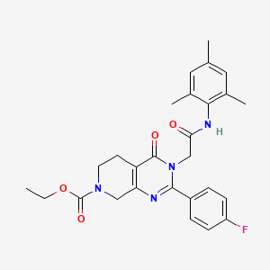 molecular formula C27H29FN4O4 B2464311 N-[4-(二乙氨基)-2-甲基苯基]-4-异丙基-2-(2-氧代吡咯烷-1-基)-1,3-噻唑-5-甲酰胺 CAS No. 1189920-11-3