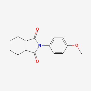molecular formula C15H15NO3 B2464315 2-(4-甲氧基苯基)-3a,4,7,7a-四氢-1H-异吲哚-1,3(2H)-二酮 CAS No. 43069-60-9