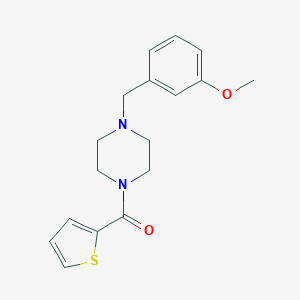 molecular formula C17H20N2O2S B246432 1-[(3-METHOXYPHENYL)METHYL]-4-(THIOPHENE-2-CARBONYL)PIPERAZINE 