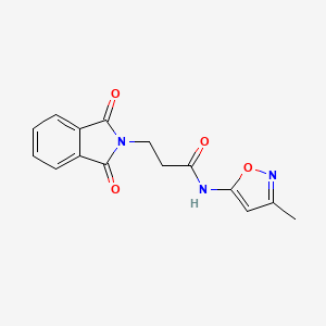 molecular formula C15H13N3O4 B2464323 3-(1,3-dioxoisoindolin-2-yl)-N-(3-methylisoxazol-5-yl)propanamide CAS No. 1790608-32-0