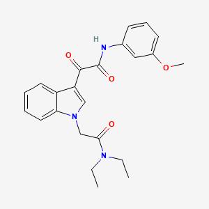 molecular formula C23H25N3O4 B2464326 2-(1-(2-(Diethylamino)-2-oxoethyl)-1H-indol-3-yl)-N-(3-Methoxyphenyl)-2-oxoacetamid CAS No. 893981-71-0