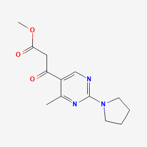 Methyl 3-[4-methyl-2-(pyrrolidin-1-yl)pyrimidin-5-yl]-3-oxopropanoate