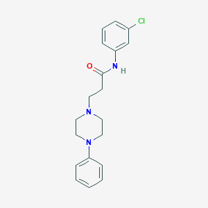 molecular formula C19H22ClN3O B246435 N-(3-chlorophenyl)-3-(4-phenylpiperazin-1-yl)propanamide 