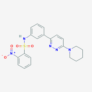 2-nitro-N-(3-(6-(piperidin-1-yl)pyridazin-3-yl)phenyl)benzenesulfonamide