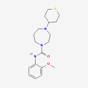 molecular formula C18H27N3O2S B2464361 N-(2-methoxyphenyl)-4-(thian-4-yl)-1,4-diazepane-1-carboxamide CAS No. 2034610-08-5