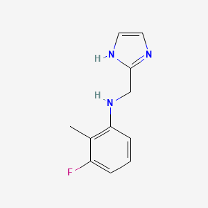 molecular formula C11H12FN3 B2464362 3-fluoro-N-[(1H-imidazol-2-yl)methyl]-2-methylaniline CAS No. 1248782-71-9