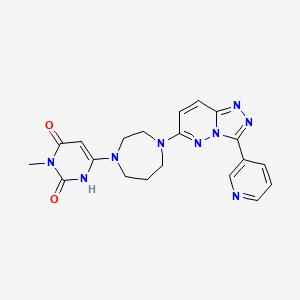 3-Methyl-6-[4-(3-pyridin-3-yl-[1,2,4]triazolo[4,3-b]pyridazin-6-yl)-1,4-diazepan-1-yl]-1H-pyrimidine-2,4-dione