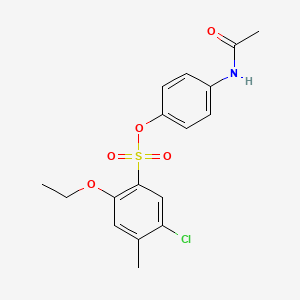molecular formula C17H18ClNO5S B2464380 4-(乙酰氨基)苯基-5-氯-2-乙氧基-4-甲苯磺酸酯 CAS No. 1018157-01-1