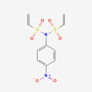 molecular formula C10H10N2O6S2 B2464384 N-(4-nitrophenyl)-N-(vinylsulfonyl)ethenesulfonamide CAS No. 1172741-29-5