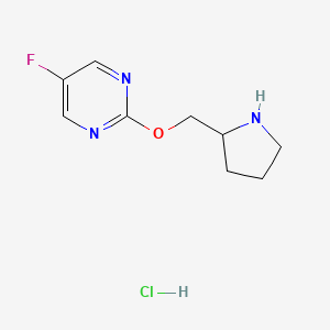 5-Fluoro-2-(pyrrolidin-2-ylmethoxy)pyrimidine hydrochloride