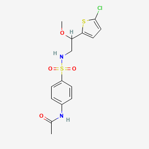 N-(4-(N-(2-(5-chlorothiophen-2-yl)-2-methoxyethyl)sulfamoyl)phenyl)acetamide
