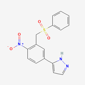 2-Nitro-5-(1H-pyrazol-3-yl)benzyl phenyl sulfone