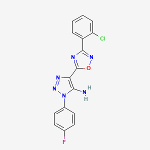 molecular formula C16H10ClFN6O B2464405 4-(3-(2-氯苯基)-1,2,4-恶二唑-5-基)-1-(4-氟苯基)-1H-1,2,3-三唑-5-胺 CAS No. 892771-93-6