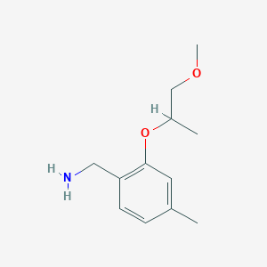 {2-[(1-Methoxypropan-2-yl)oxy]-4-methylphenyl}methanamine