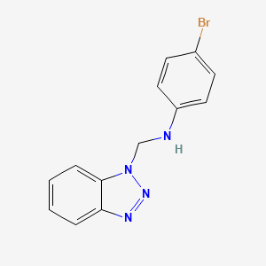 molecular formula C13H11BrN4 B2464412 N-(1H-苯并三唑-1-基甲基)-4-溴苯胺 CAS No. 144583-00-6