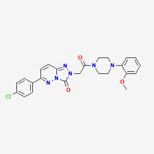 molecular formula C24H23ClN6O3 B2464417 3-oxo-2-{2-[4-(2-méthoxyphényl)pipérazin-1-yl]-2-oxoéthyl}-2H,3H-[1,2,4]triazolo[4,3-b]pyridazin-6-yl(4-chlorophényl) CAS No. 1216843-94-5