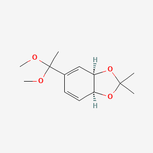 (3aR,7aS)-5-(1,1-dimethoxyethyl)-2,2-dimethyl-3a,7a-dihydrobenzo[d][1,3]dioxole (racemic)