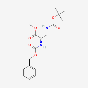 molecular formula C17H24N2O6 B2464435 (R)-甲基2-(((苄氧羰基)氨基)-3-((叔丁氧羰基)氨基)丙酸酯 CAS No. 96136-12-8