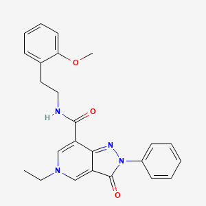 molecular formula C24H24N4O3 B2464437 5-ethyl-N-(2-methoxyphenethyl)-3-oxo-2-phenyl-3,5-dihydro-2H-pyrazolo[4,3-c]pyridine-7-carboxamide CAS No. 921513-88-4