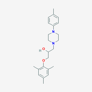 molecular formula C23H32N2O2 B2464442 1-[4-(4-甲基苯基)哌嗪-1-基]-3-(2,4,6-三甲基苯氧基)丙烷-2-醇 CAS No. 717860-71-4