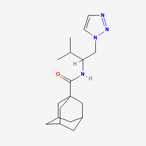 molecular formula C18H28N4O B2464444 N-[3-甲基-1-(1H-1,2,3-三唑-1-基)丁烷-2-基]金刚烷-1-甲酰胺 CAS No. 2034306-67-5