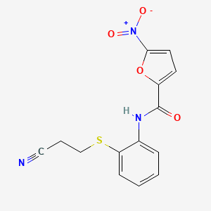 N-(2-((2-cyanoethyl)thio)phenyl)-5-nitrofuran-2-carboxamide