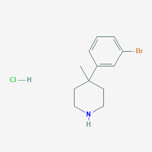 molecular formula C12H17BrClN B2464463 4-(3-Bromophenyl)-4-methylpiperidine hydrochloride CAS No. 1427380-24-2