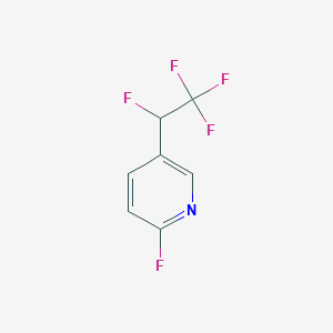 molecular formula C7H4F5N B2464472 2-Fluoro-5-(1,2,2,2-tetrafluoroethyl)pyridine CAS No. 2375267-95-9
