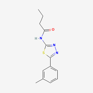 molecular formula C13H15N3OS B2464475 N-[5-(3-methylphenyl)-1,3,4-thiadiazol-2-yl]butanamide CAS No. 392244-13-2