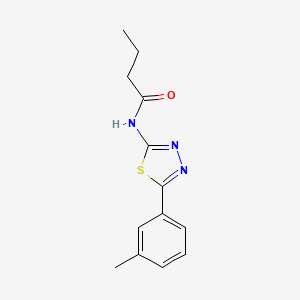 molecular formula C13H15N3OS B2464475 N-[5-(3-甲基苯基)-1,3,4-噻二唑-2-基]丁酰胺 CAS No. 392244-13-2