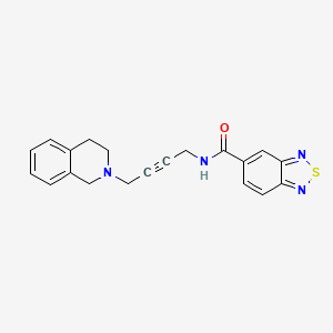 molecular formula C20H18N4OS B2464478 N-(4-(3,4-dihydroisoquinolin-2(1H)-yl)but-2-yn-1-yl)benzo[c][1,2,5]thiadiazole-5-carboxamide CAS No. 1351633-27-6