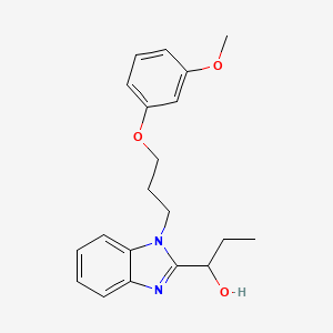 molecular formula C20H24N2O3 B2464484 1-{1-[3-(3-methoxyphenoxy)propyl]-1H-benzimidazol-2-yl}propan-1-ol CAS No. 898651-40-6