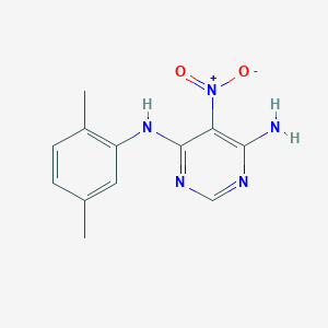 molecular formula C12H13N5O2 B2464491 N-(2,5-dimethylphenyl)-5-nitro-4,6-pyrimidinediamine CAS No. 450345-27-4