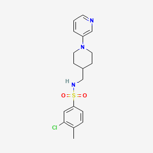 3-chloro-4-methyl-N-((1-(pyridin-3-yl)piperidin-4-yl)methyl)benzenesulfonamide