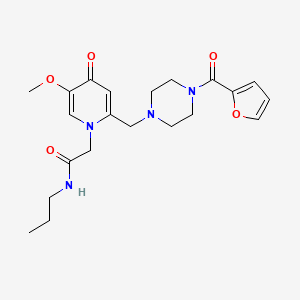 2-(2-((4-(furan-2-carbonyl)piperazin-1-yl)methyl)-5-methoxy-4-oxopyridin-1(4H)-yl)-N-propylacetamide