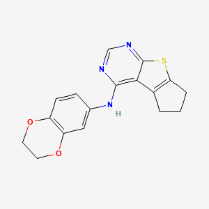 N-(2,3-dihydrobenzo[b][1,4]dioxin-6-yl)-6,7-dihydro-5H-cyclopenta[4,5]thieno[2,3-d]pyrimidin-4-amine
