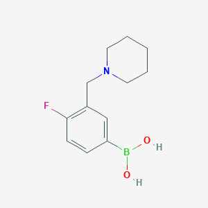 [4-Fluoro-3-(piperidin-1-ylmethyl)phenyl]boronic acid