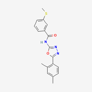 N-[5-(2,4-dimethylphenyl)-1,3,4-oxadiazol-2-yl]-3-methylsulfanylbenzamide