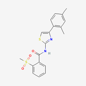 N-(4-(2,4-dimethylphenyl)thiazol-2-yl)-2-(methylsulfonyl)benzamide