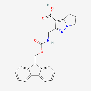 2-[(9H-Fluoren-9-ylmethoxycarbonylamino)methyl]-5,6-dihydro-4H-pyrrolo[1,2-b]pyrazole-3-carboxylic acid
