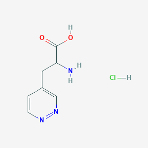 2-Amino-3-pyridazin-4-ylpropanoic acid;hydrochloride