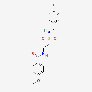 N-(2-(N-(4-fluorobenzyl)sulfamoyl)ethyl)-4-methoxybenzamide