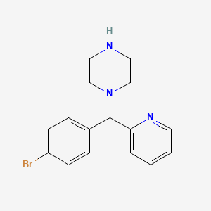 molecular formula C16H18BrN3 B2464547 1-[(4-Bromophenyl)(pyridin-2-yl)methyl]piperazine CAS No. 512164-34-0