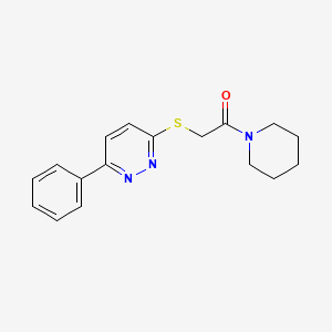 2-[(6-phenylpyridazin-3-yl)sulfanyl]-1-(piperidin-1-yl)ethan-1-one