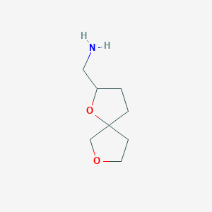 molecular formula C8H15NO2 B2464567 {1,7-Dioxaspiro[4.4]nonan-2-yl}methanamine CAS No. 1850191-96-6
